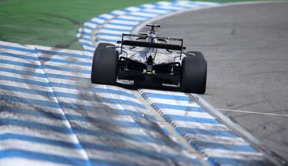 Lewis Hamilton, durante el Gran Premio alemán el pasado 27 de julio de 2019.