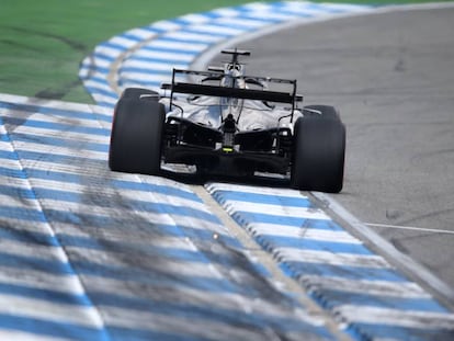 Lewis Hamilton, durante el Gran Premio alemán el pasado 27 de julio de 2019.
