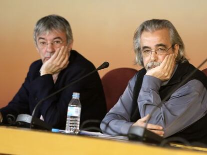 Gregorio Gordo y Ángel Pérez, durante la rueda de prensa celebrada hoy