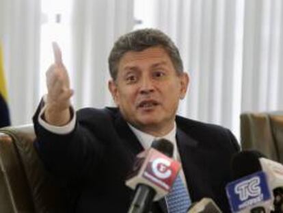 En la imagen, el presidente del Banco Central de Ecuador, Pedro Delgado. EFE/Archivo