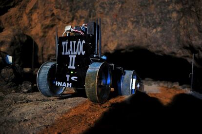 Robot Tláloc II-TC, que ayudó en el hallazgo