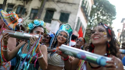 Foliãs em bloco no RIo.