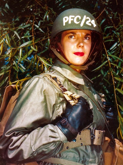 Fotografía tomada en 1944 de una soldado de la unidad auxiliar femenina del Ejército estadounidense durante la Segunda Guerra Mundial.