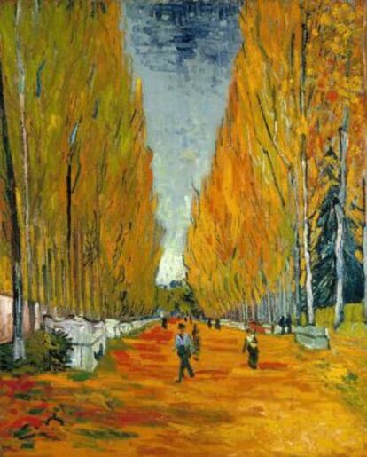 'L' Allée des Alyscamps' (1888), óleo de Vincent Van Gogh.