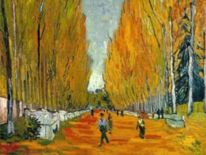 'L' Allée des Alyscamps' (1888), óleo de Vincent Van Gogh.