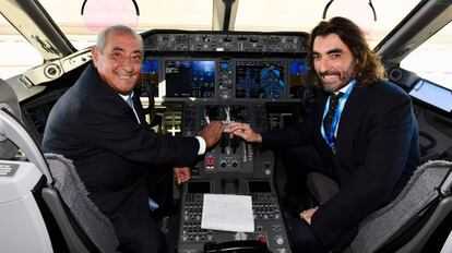 Desde la izquierda, Juan Jose Hidalgo, presidente de Globalia, junto al consejero delegado, Javier Hidalgo.