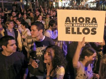 Imagen de archivo en la Puerta del Sol, durante el 15-M.