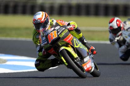 Nico Terol, durante la clasificación para el Gran Premio de Australia.