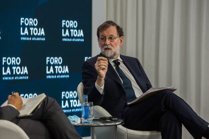 El expresidente del Gobierno, Mariano Rajoy, durante un acto celebrado este octubre.
