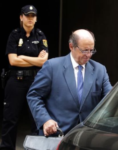 José Antonio Díaz Villanueva, a su salida de la Audiencia.