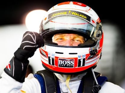 Kevin Magnussen celebra seu primeiro pódio no Mundial.