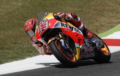 Marc Marquez en el circuito de Mugello del GP de Italia de MotoGP