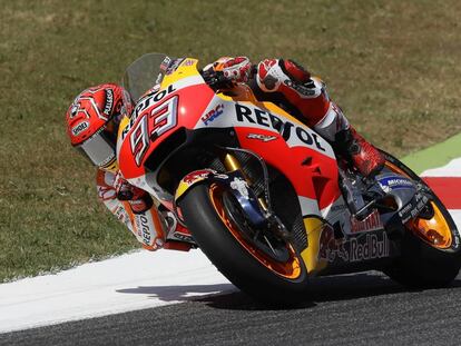 Marc Marquez en el circuito de Mugello del GP de Italia de MotoGP