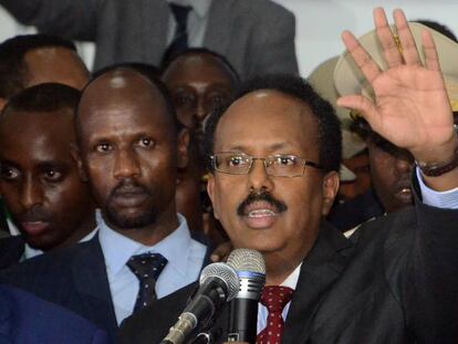 El nuevo presidente de Somalia Mohamed Abdullahi Farmajo, el mi&eacute;rcoles en Mogadiscio.