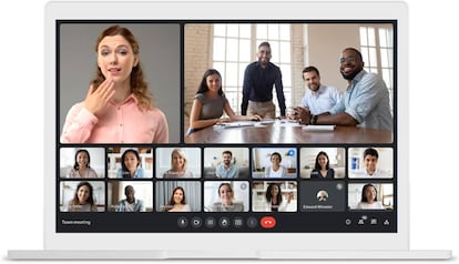 Nuevos layouts de pantalla en Google Meet.