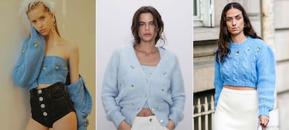 Zara acaba de lanzar un cárdigan con top a juego muy parecido al de la diseñadora Alessandra Rich.