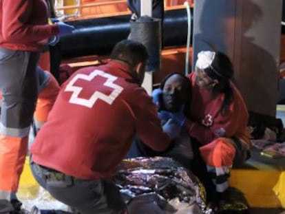 Rescue services took 55 survivors to the Spanish exclave city, where the temporary holding center is already over capacity