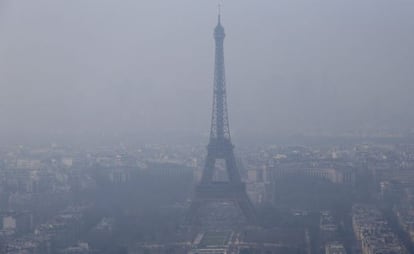 Vista de la Torre Eiffel, el pasado 18 de marzo.