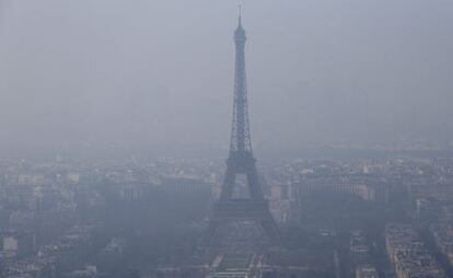 Vista de la Torre Eiffel, el pasado 18 de marzo.