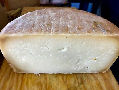 Queso de oveja curado en manteca. Leche entera, coagulación enzimática, con maduración mínima de 105 dias y embadurnado en manteca de cerdo ibérico. Queso Payoyo   