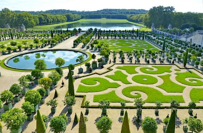 Vista del jardín de Versalles.
