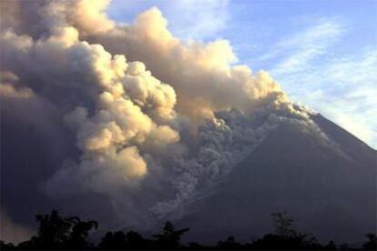El volcán Merapi, tras el seísmo.