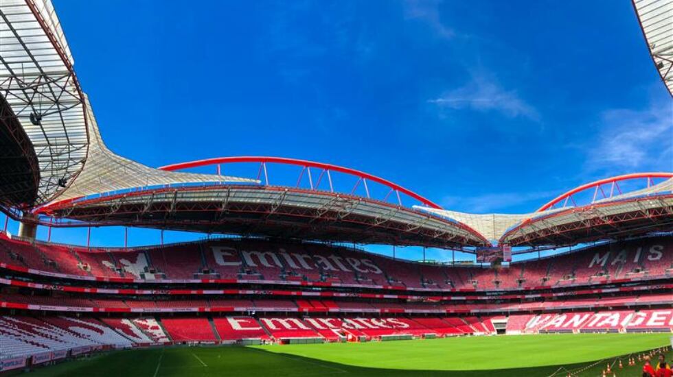 Vista panorámica del campo de fútbol del Benfica, en la ciudad de Lisboa.