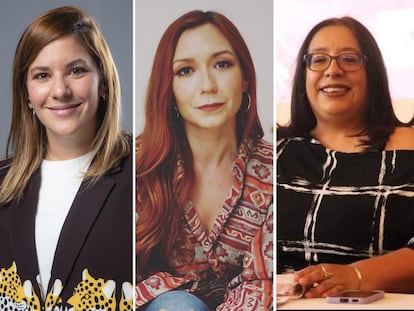 Marianny Sánchez (Venezuela), directora de comunicaciones de Planned Parenthood en América Latina; Catalina Martínez Coral (Colombia), vicepresidente del Centro de Derechos Reproductivos para Latinoamérica y el Caribe y en Colombia; Paula Barrios (Guatemala) coordinadora general de Mujeres Transformando el Mundo y Ana Vera (Ecuador), responsable de la estrategia de litigio por Surkuna.