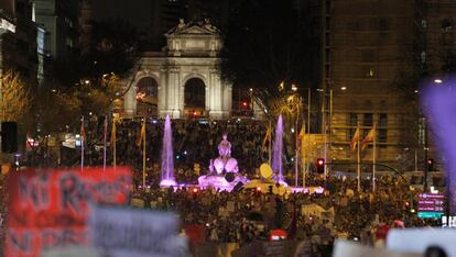 Manifestación del Día Internacional de la Mujer en Madrid.