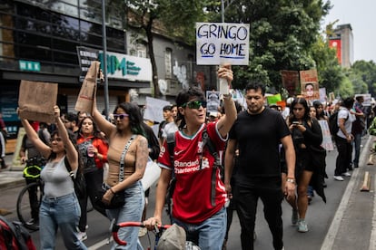 Una protesta contra la gentrificación en Ciudad de México.