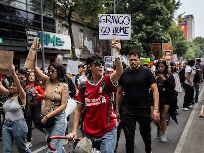 Una protesta contra la gentrificación en Ciudad de México.