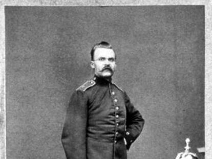 Nietzsche, en su &eacute;poca de soldado (1867-1869).