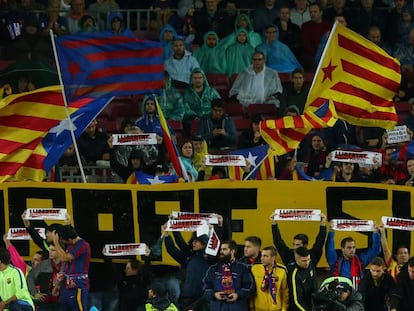 L'afició del Barça contra el Sevilla.