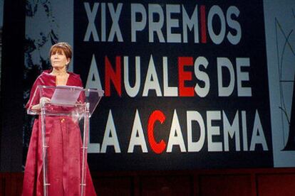 La presidenta de la Academia de Cine, Mercedes Sampietro, ha hecho en su discurso en la gala un símil entre el cine español y la novela <i>Don Quijote de la Mancha</i>, del que este año se celebra el IV Centenario de su publicación, en relación a las dificultades a las que se enfrenta la gente de la industria para realizar su labor profesional.