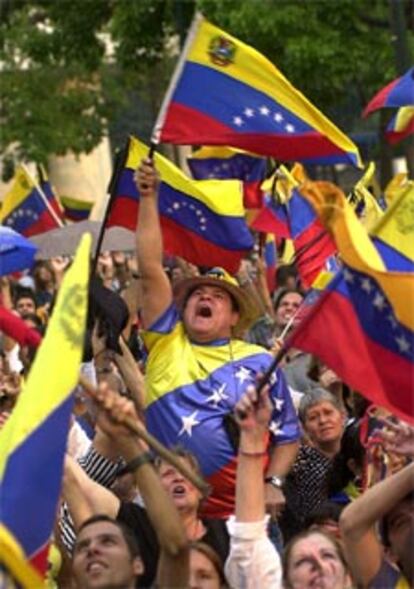 Manifestación contra el presidente Chávez, el pasado viernes en Caracas.