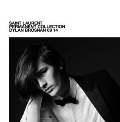 Imagen de la campaña de Saint Laurent protagonizada por Dylan Brosman, hijo de Pierce Brosman.