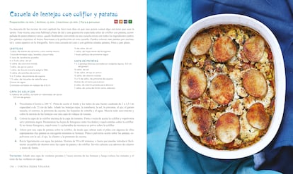 Cazuela de lentejas con coliflor y patatas, una de las recetas de 'Cocina india vegana. Recetas tradicionales y creativas para preparar en casa', de Richa Hingle (Gaia Ediciones).