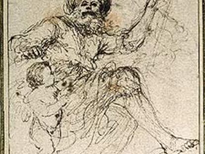 <i>Estudio para el profeta Jeremías</i> (1626), de Guercino.