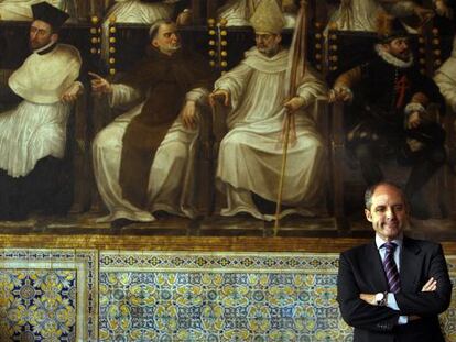 El expresidente de la Generalitat, Francisco Camps, en el sal&oacute;n de Corts de Presidencia en una imagen de archivo.