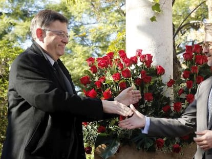 Puig con Manuel Broseta, hijo del profesor asesinado por ETA.