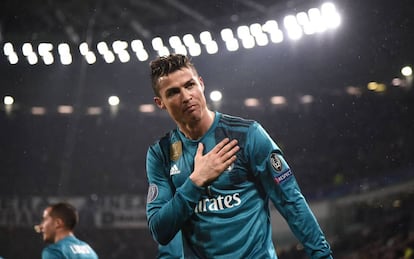 Cristiano Ronaldo después de marcar su gol de chilena a la Juventus.