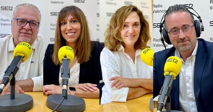 Los periodistas de La Cadena SER en la Comunidad Valenciana Artura Blay,  Jèssica Crespo, Inma Pardo y Jose Forés.