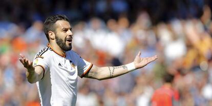 El jugador del Valencia Álvaro Negredo.