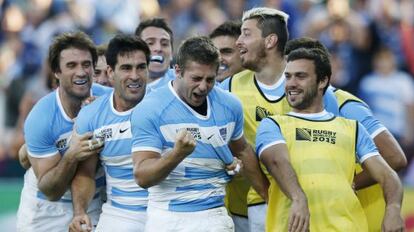 Argentina en la victoria sobre Gorgia. 