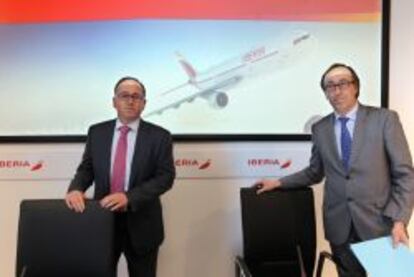 Luis Gallego y Fernando Candela, presidentes de Iberia e Iberia Express, respectivamente.