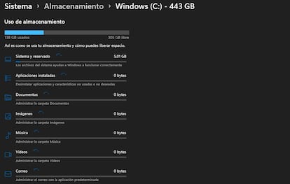Espacio reservado en Windows 11 de Microsoft