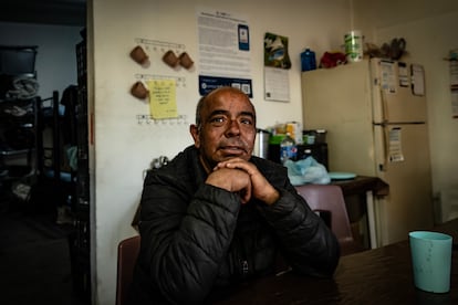 El mexicano Jaime Rodríguez en el albergue municipal de Puerto Palomas (Chihuahua), el pasado miércoles.