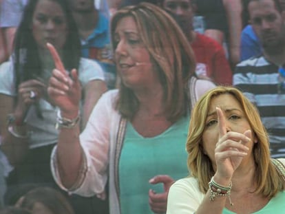 Susana D&iacute;az, en un acto en Ja&eacute;n el pasado domingo.