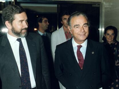 Joan Lerma, expresidente de la Generalitat, y Manuel Broseta, que sería asesinado por ETA en 1992, en una imagen de archivo.