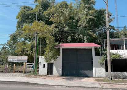 La fachada de la finca La Chingada, en Palenque.
